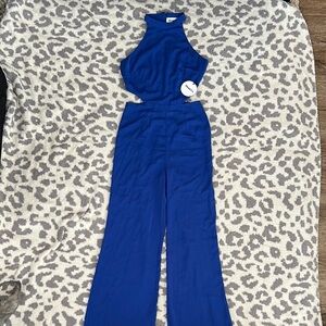 REVOLVE Blue Women's Halter-neck Jumpsuit